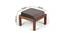 Palladio Sheesham Wood Coffee Table with 4 Stools Set in Teak Finish & Iron Grey Velvet fabric Cushions (Teak Finish) by Urban Ladder - Image 2 Design 1 - 679248
