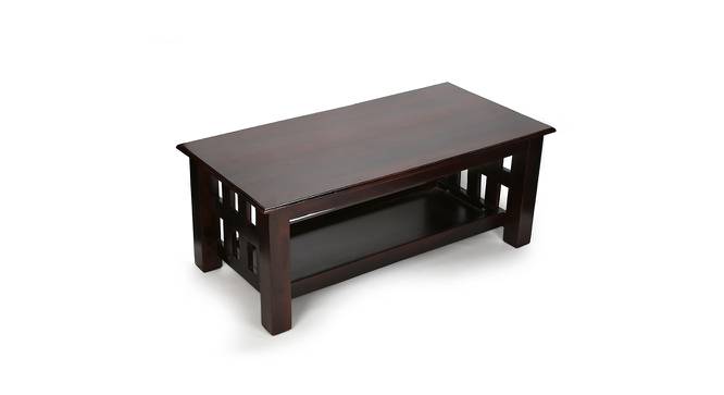 Blairs Solid Wood Coffee Table in Mahogany Finish (Dark Walnut Finish) by Urban Ladder - Front View Design 1 - 679264