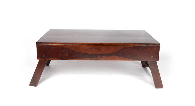 Kassel Sheesham Wood Coffee Table with Foldable Legs in Mahogany Finish (Dark Walnut Finish) by Urban Ladder - Design 1 Side View - 679279