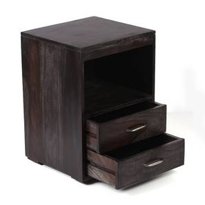 Bedside Tables Design Kassel Solid Wood Bedside Table in Mahogany Finish