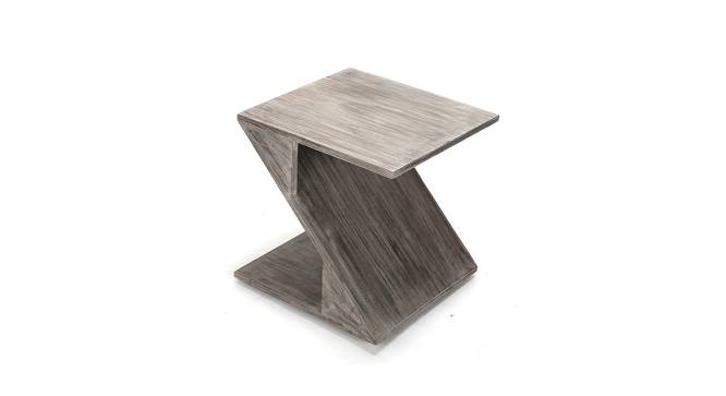 Berlin Sheesham Wood Tea Table in Rustic Grey Matte Finish (Matte Finish) by Urban Ladder - Front View Design 1 - 679358