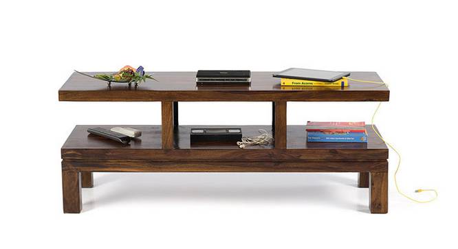 Allen Sheesham Wood TV Entertainment Unit in Mahogany Finish (Lacquered Finish) by Urban Ladder - Design 1 Side View - 679387