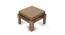 Irish Sheesham Wood Coffee Table with 2 Stools Set in Mahogany Finish & Turquoise Sea Velvet fabric Cushions (Teak Finish) by Urban Ladder - Ground View Design 1 - 679405