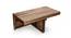 Irish Sheesham Wood Coffee Table with 2 Stools Set in Mahogany Finish & Turquoise Sea Velvet fabric Cushions (Teak Finish) by Urban Ladder - Rear View Design 1 - 679408
