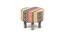 Collio Solid Wood Ottoman Pouffee in Stripe Multi Colour Jackard fabric (Multicoloured) by Urban Ladder - Front View Design 1 - 679446