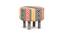 Collio Solid Wood Ottoman Pouffee in Stripe Multi Colour Jackard fabric (Multicoloured) by Urban Ladder - Design 1 Side View - 679460