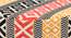 Collio Solid Wood Ottoman Pouffee in Stripe Multi Colour Jackard fabric (Multicoloured) by Urban Ladder - Ground View Design 1 - 679475