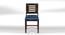 Rosslyn Sheesham Wood Set of 2 Dining Chairs in Mahogany Finish & Navy Blue Velvet Cushion Seat (Mahogany Finish, Set Of 2 Set) by Urban Ladder - Design 1 Side View - 679541