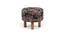 Collio Solid Wood Ottoman Pouffee in Stripe Orange Jackard fabric (Black) by Urban Ladder - Design 1 Side View - 679554