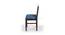Rosslyn Sheesham Wood Set of 2 Dining Chairs in Mahogany Finish & Navy Blue Velvet Cushion Seat (Mahogany Finish, Set Of 2 Set) by Urban Ladder - Ground View Design 1 - 679558