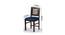 Rosslyn Sheesham Wood Set of 2 Dining Chairs in Mahogany Finish & Navy Blue Velvet Cushion Seat (Mahogany Finish, Set Of 2 Set) by Urban Ladder - Design 1 Dimension - 679586
