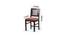 Rosslyn Sheesham Wood Set of 2 Dining Chairs in Mahogany Finish & Coral Pink Velvet Cushion Seat (Mahogany Finish, Setof 1 Set) by Urban Ladder - Design 1 Dimension - 679587