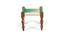 Hamilton Sheesham Wood 2 Seater Maachi Bench set with 2 Stools in Assorted Multi-Colour Chindi & Yellow Rope Canning (Green) by Urban Ladder - Ground View Design 1 - 679655