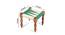 Hamilton Sheesham Wood 2 Seater Maachi Bench set with 2 Stools in Assorted Multi-Colour Chindi & Yellow Rope Canning (Green) by Urban Ladder - Design 1 Dimension - 679684