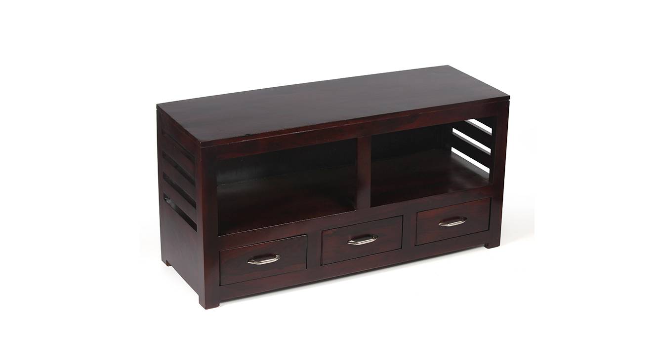 Allen Solid Wood Console Table in Daintree Walnut Finish Urban Ladder