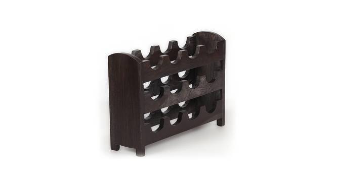 Kassel Sheesham Wood Wine Rack for 12 Bottles in Mahogany Finish (Lacquered Finish) by Urban Ladder - Front View Design 1 - 679722