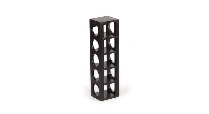 Wembley Sheesham Wood Wine Rack for 5 Bottles in Mahogany Finish (Lacquered Finish) by Urban Ladder - Front View Design 1 - 679723