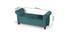 Queens Solid Wood 2 Seater Bench/ Couch with inside Storage Space in Turquoise Sea Velvet (Blue) by Urban Ladder - Design 1 Dimension - 679782