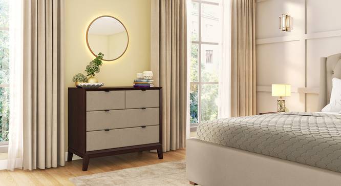 Martino Chest Of Eight Drawers (Beige, Dark Walnut Finish) by Urban Ladder - Design 1 Full View - 681328