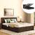 Myres hydraulic storage queen bedfinish   rustik walnut lp