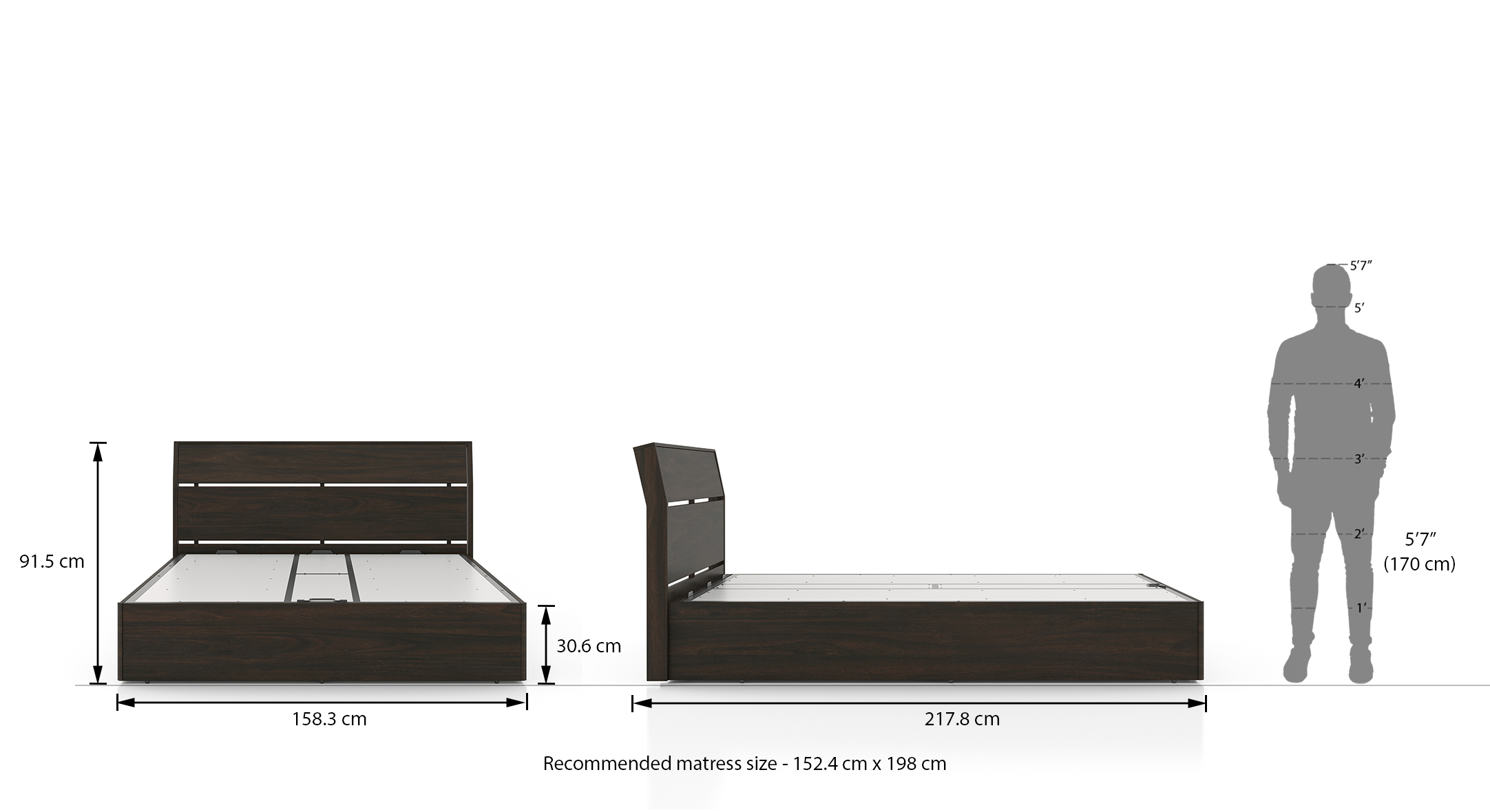 Myres hydraulic storage queen bedfinish   rustik walnut 7