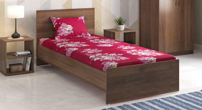 Sophia Bedsheets- Single (Magenta, Single Size) by Urban Ladder - Side View - 
