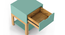 Calla Bedside Table Finish- Mint Green (Painted Finish) by Urban Ladder - Dimension - 681381
