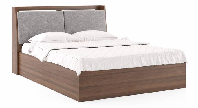 Tyra Storage Bed (Queen Bed Size, Box Storage Type, Classic Walnut Finish) by Urban Ladder - Side View Design 1 - 