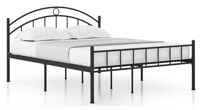 Arnold Metal Single Bed (Queen Bed Size, Black Finish) by Urban Ladder - Side View - 