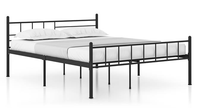 Weaver Metal Single Bed (Queen Bed Size, Black Finish) by Urban Ladder - Side View - 