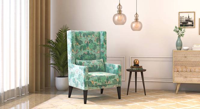 Morgen Wing Chair (Chitra Velvet) by Urban Ladder - Front View - 681453