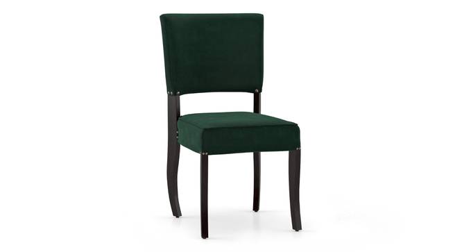 Aavya Solid Wood Dining Chair (Mahogany Finish, Dark Green) by Urban Ladder - Close View - 681475