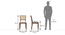 Argiro cane chair - set of 2 (Teak Finish, Grey) by Urban Ladder - Dimension - 