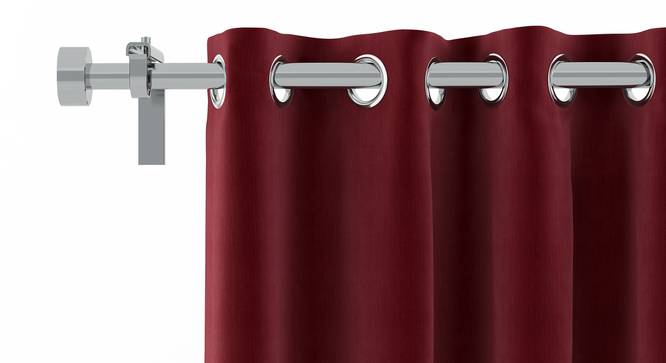 Dawn Curtains - 7ft (Maroon) (Maroon) by Urban Ladder - Close View - 