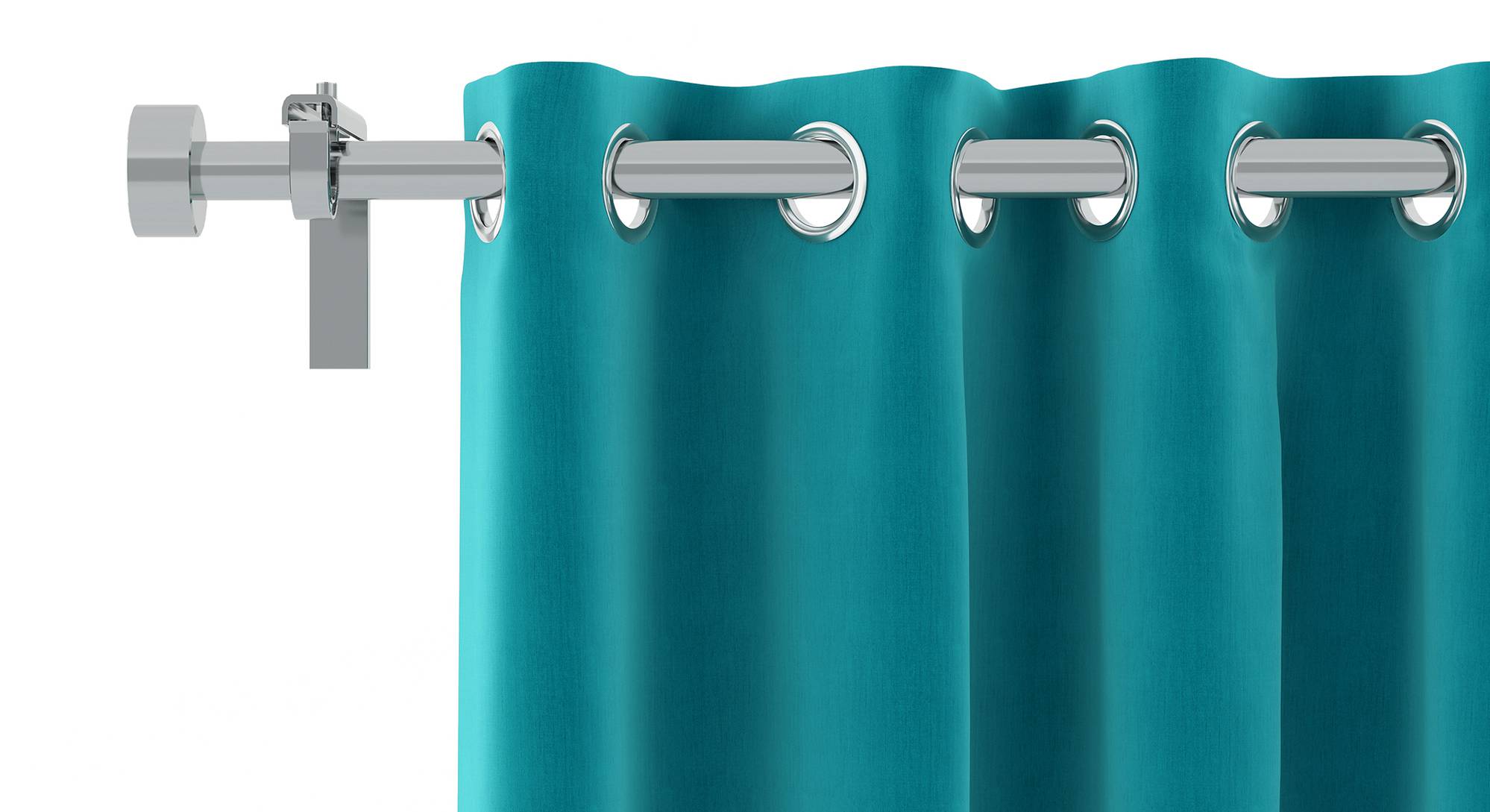 Dawn Blue Polyester Room Darkening Door Curtain Urban Ladder