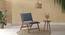 Maureen Solid Wood Rest Chair (Teak Finish, Blue Chevron Ikat) by Urban Ladder - Front View Design 1 - 681633
