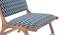 Maureen Solid Wood Rest Chair (Teak Finish, Blue Chevron Ikat) by Urban Ladder - Rear View Design 1 - 681645
