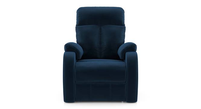 Simpson Manual Recliner (Blue, One Seater) by Urban Ladder - Design 1 Side View - 681655