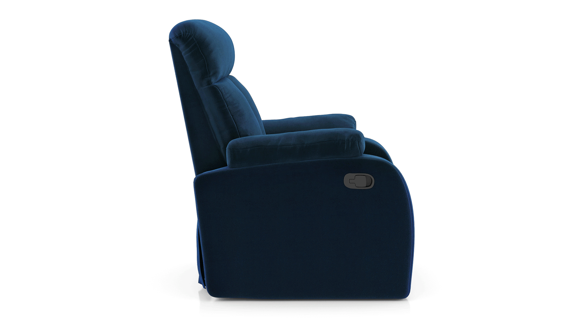 Simpson Fabric One Seater Manual Recliner in Blue Colour Urban Ladder