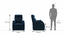 Simpson Manual Recliner (Blue, One Seater) by Urban Ladder - Design 1 Dimension - 681667