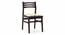 Leon Solid Dining Chair - Set of 2 (Mahogany Finish, Mustard Florals) by Urban Ladder - Side View - 