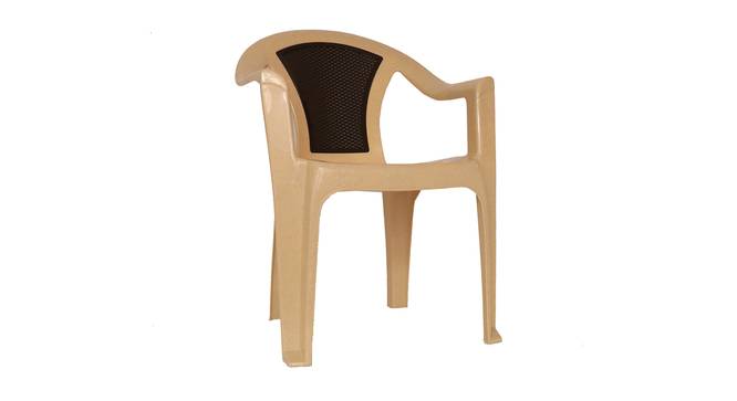 Caesar Plastic Chair (Beige Finish) by Urban Ladder - Side View - 