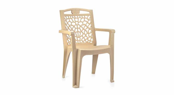 Clinton Plastic Chair (Beige Finish) by Urban Ladder - Front View - 