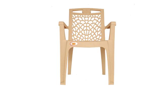 Clinton Plastic Chair (Beige Finish) by Urban Ladder - Side View - 