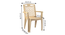 Clinton Plastic Chair (Beige Finish) by Urban Ladder - Dimension - 