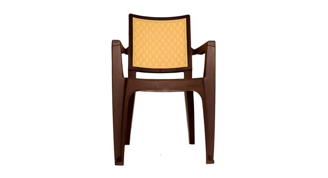 Charlie Plastic Chair (Brown Finish) by Urban Ladder - Side View - 