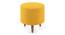 Collie Footstool (Shape : round; Finish : Teak, Fabric: Yellow velvet ) (Yellow) by Urban Ladder - Storage Image - 