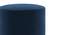 Collie Footstool (Shape : round; Finish :Teak,Fabric: Blue velvet ) (Blue) by Urban Ladder - Storage Image - 