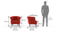 Bardot Lounge Chair (Tuscan Red) by Urban Ladder - Design 1 Dimension - 682229