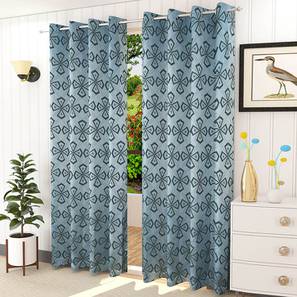 presto Blue Cotton Room Darkening Window Curtain-picture-10